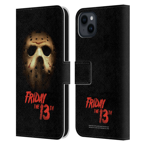 Friday the 13th 2009 Graphics Jason Voorhees Poster Leather Book Wallet Case Cover For Apple iPhone 15 Plus