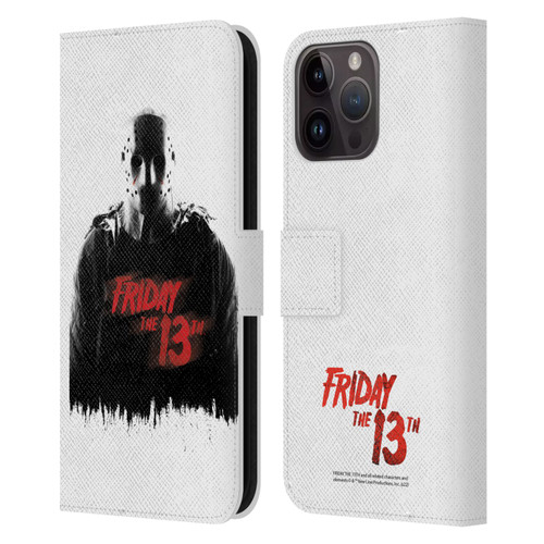Friday the 13th 2009 Graphics Jason Voorhees Key Art Leather Book Wallet Case Cover For Apple iPhone 15 Pro Max
