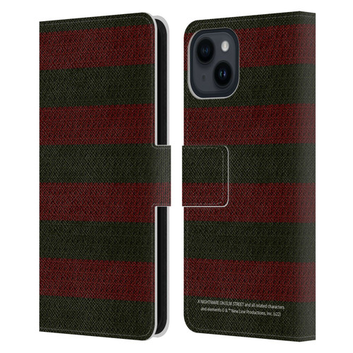 A Nightmare On Elm Street: Freddy's Dead Graphics Sweater Pattern Leather Book Wallet Case Cover For Apple iPhone 15