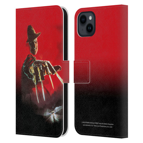 A Nightmare On Elm Street: Freddy's Dead Graphics Poster 2 Leather Book Wallet Case Cover For Apple iPhone 15 Plus
