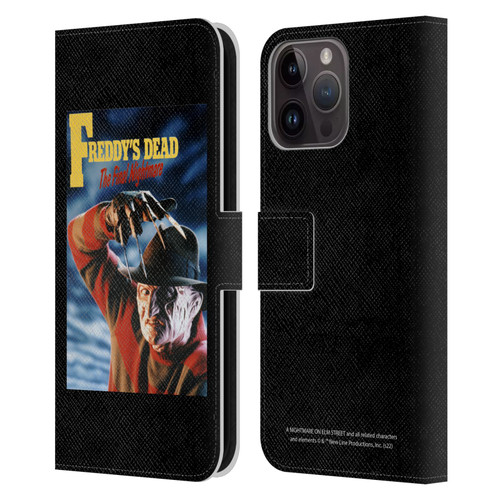 A Nightmare On Elm Street: Freddy's Dead Graphics Poster Leather Book Wallet Case Cover For Apple iPhone 15 Pro Max