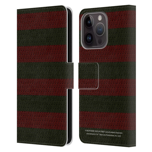 A Nightmare On Elm Street: Freddy's Dead Graphics Sweater Pattern Leather Book Wallet Case Cover For Apple iPhone 15 Pro