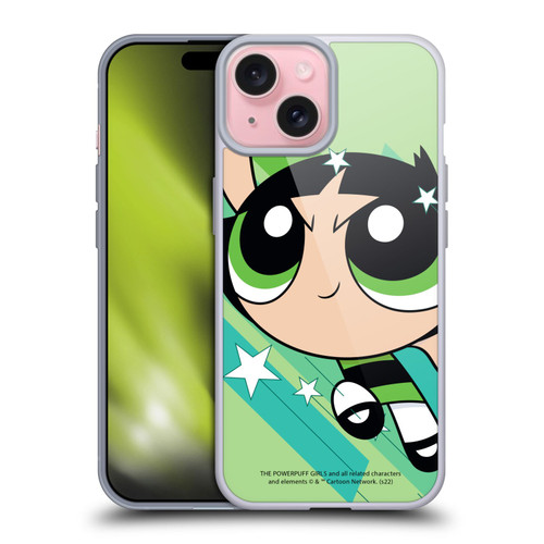 The Powerpuff Girls Graphics Buttercup Soft Gel Case for Apple iPhone 15 & MagSafe