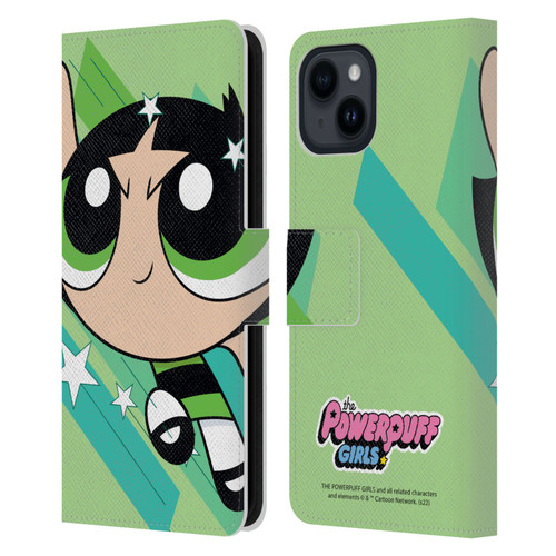 The Powerpuff Girls Graphics Buttercup Leather Book Wallet Case Cover For Apple iPhone 15