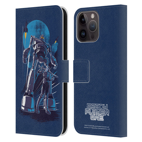 Ready Player One Graphics Iron Giant Leather Book Wallet Case Cover For Apple iPhone 15 Pro Max