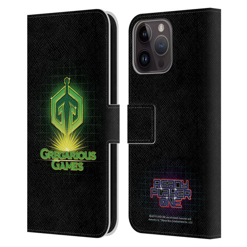Ready Player One Graphics Logo Leather Book Wallet Case Cover For Apple iPhone 15 Pro Max