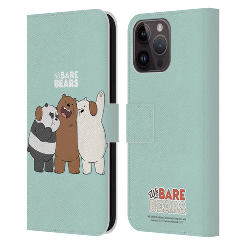 We Bare Bears Character Art Group 1 Leather Book Wallet Case Cover For Apple iPhone 15 Pro Max