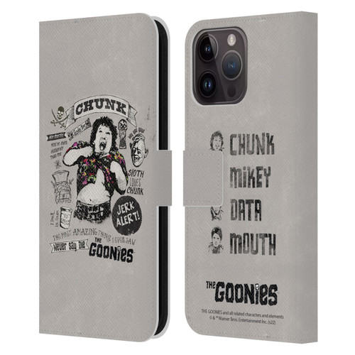 The Goonies Graphics Character Art Leather Book Wallet Case Cover For Apple iPhone 15 Pro Max