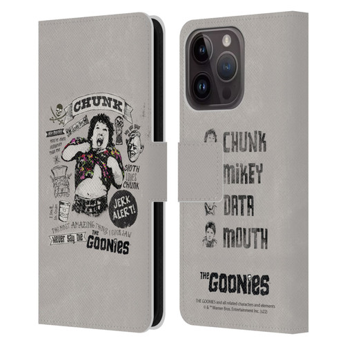 The Goonies Graphics Character Art Leather Book Wallet Case Cover For Apple iPhone 15 Pro