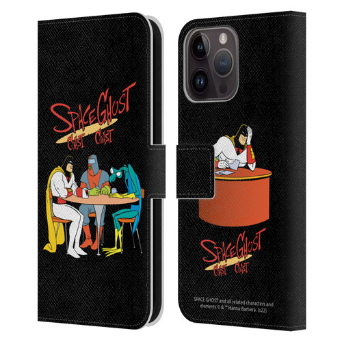Space Ghost Coast to Coast Graphics Group Leather Book Wallet Case Cover For Apple iPhone 15 Pro Max