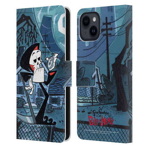 The Grim Adventures of Billy & Mandy Graphics Grim Leather Book Wallet Case Cover For Apple iPhone 15