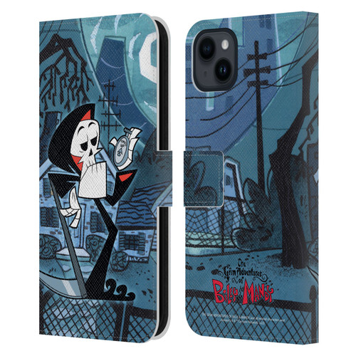 The Grim Adventures of Billy & Mandy Graphics Grim Leather Book Wallet Case Cover For Apple iPhone 15 Plus