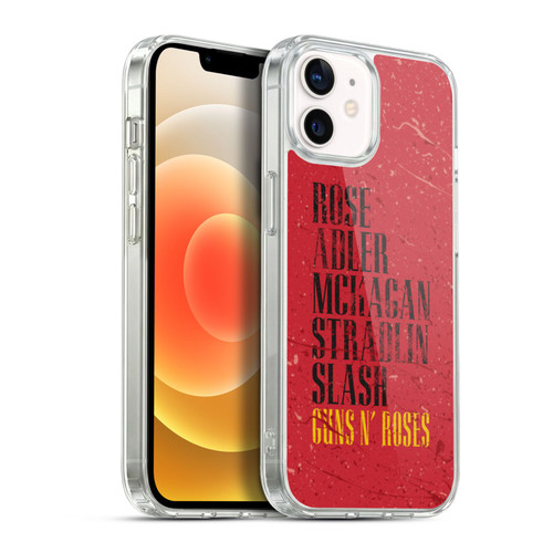 Guns N' Roses Vintage Names Soft Gel Case for Apple iPhone 12 / iPhone 12 Pro & MagSafe