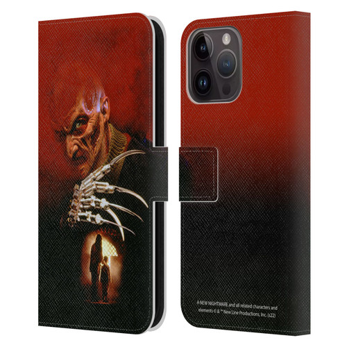 A Nightmare On Elm Street: New Nightmare Graphics Poster Leather Book Wallet Case Cover For Apple iPhone 15 Pro Max