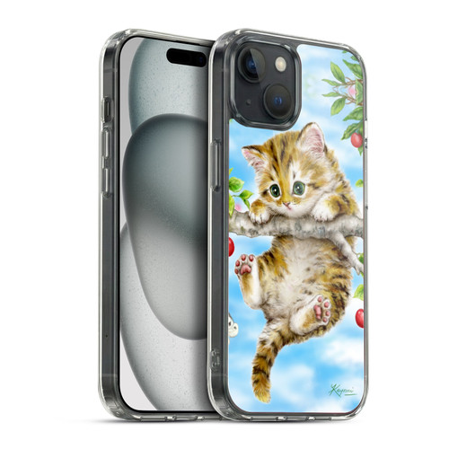 Kayomi Harai Animals And Fantasy Cherry Tree Kitten Soft Gel Case for Apple iPhone 15 Plus
