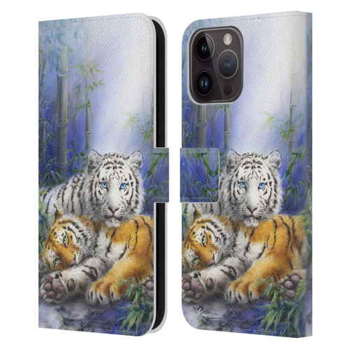 Kayomi Harai Animals And Fantasy Asian Tiger Couple Leather Book Wallet Case Cover For Apple iPhone 15 Pro Max
