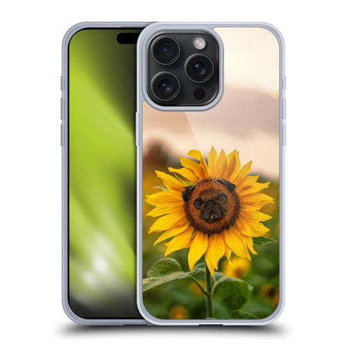 Pixelmated Animals Surreal Pets Pugflower Soft Gel Case for Apple iPhone 15 Pro Max