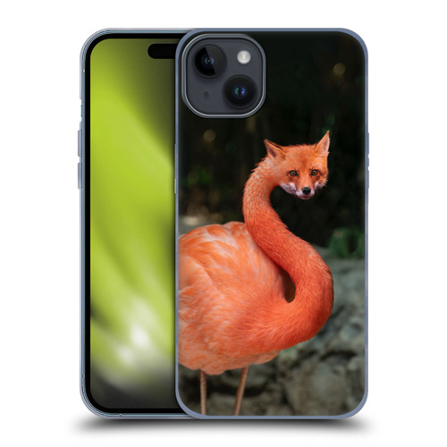 Pixelmated Animals Surreal Wildlife Foxmingo Soft Gel Case for Apple iPhone 15 Plus