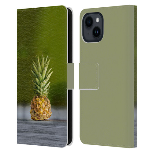 Pixelmated Animals Surreal Pets Pineapple Turtle Leather Book Wallet Case Cover For Apple iPhone 15