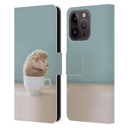 Pixelmated Animals Surreal Pets Lionhog Leather Book Wallet Case Cover For Apple iPhone 15 Pro