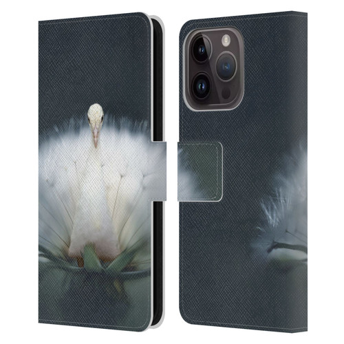 Pixelmated Animals Surreal Pets Peacock Wish Leather Book Wallet Case Cover For Apple iPhone 15 Pro