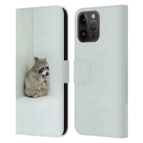 Pixelmated Animals Surreal Wildlife Hamster Raccoon Leather Book Wallet Case Cover For Apple iPhone 15 Pro Max