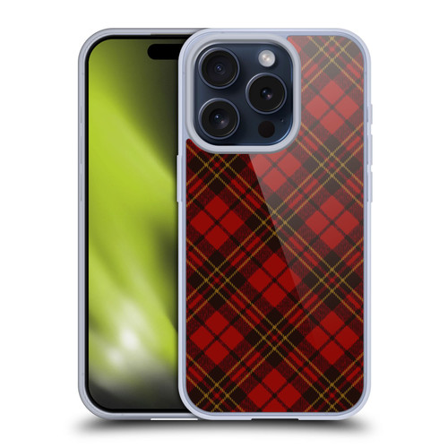 PLdesign Christmas Red Tartan Soft Gel Case for Apple iPhone 15 Pro