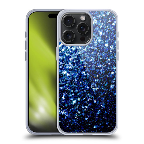 PLdesign Glitter Sparkles Dark Blue Soft Gel Case for Apple iPhone 15 Pro Max