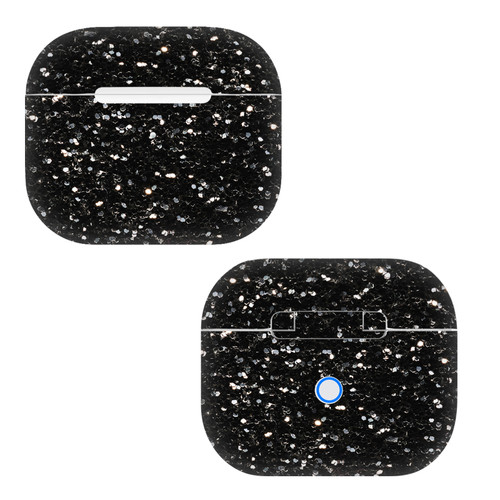 PLdesign Glitter Sparkles Black And White Vinyl Sticker Skin Decal Cover for Apple AirPods 3 3rd Gen Charging Case