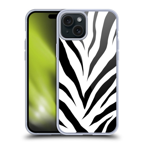 Grace Illustration Animal Prints Zebra Soft Gel Case for Apple iPhone 15 Plus