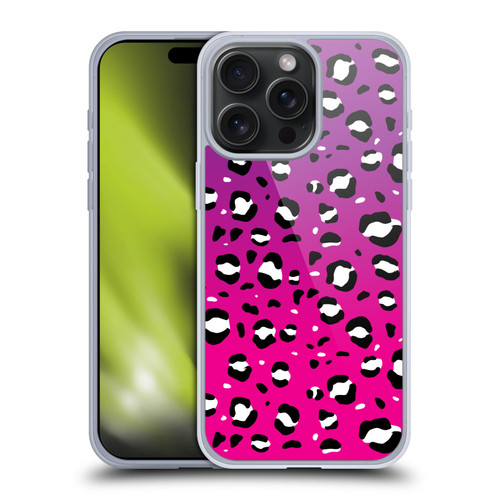Grace Illustration Animal Prints Pink Leopard Soft Gel Case for Apple iPhone 15 Pro Max