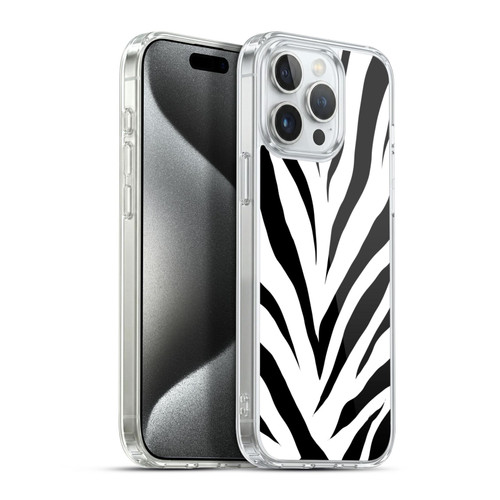 Grace Illustration Animal Prints Zebra Soft Gel Case for Apple iPhone 15 Pro Max