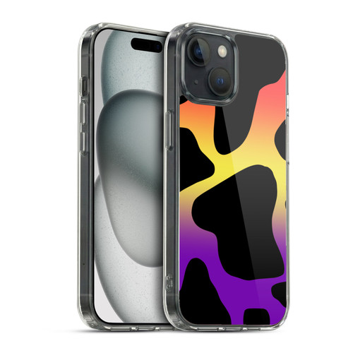 Grace Illustration Cow Prints Sunset Soft Gel Case for Apple iPhone 15 & MagSafe