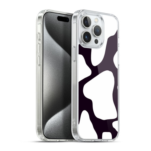 Grace Illustration Cow Prints Black And White Soft Gel Case for Apple iPhone 15 Pro Max & MagSafe