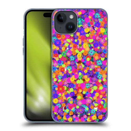 Grace Illustration Lovely Floral Daisies Soft Gel Case for Apple iPhone 15 Plus & MagSafe