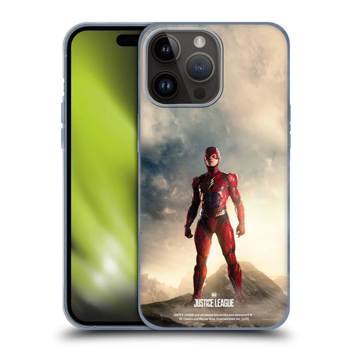 Justice League Movie Character Posters The Flash Soft Gel Case for Apple iPhone 15 Pro Max