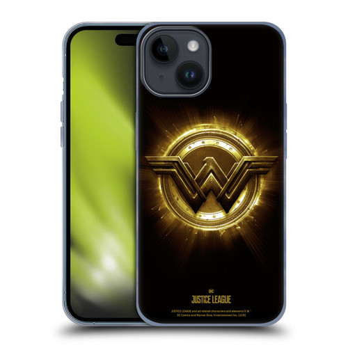 Justice League Movie Logos Wonder Woman 2 Soft Gel Case for Apple iPhone 15