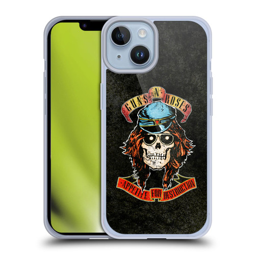 Guns N' Roses Vintage Rose Soft Gel Case for Apple iPhone 14