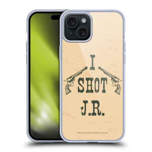 Dallas: Television Series Graphics Typography Soft Gel Case for Apple iPhone 15 Plus