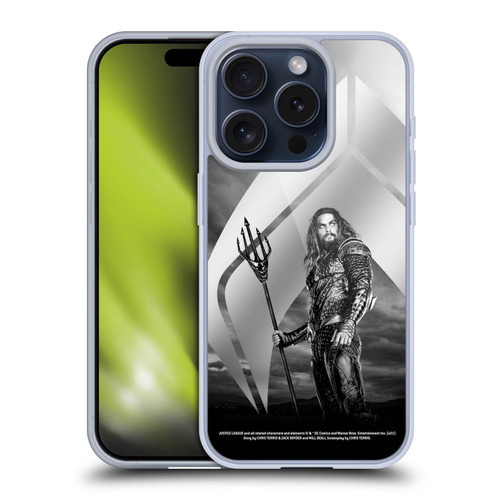 Zack Snyder's Justice League Snyder Cut Character Art Aquaman Soft Gel Case for Apple iPhone 15 Pro