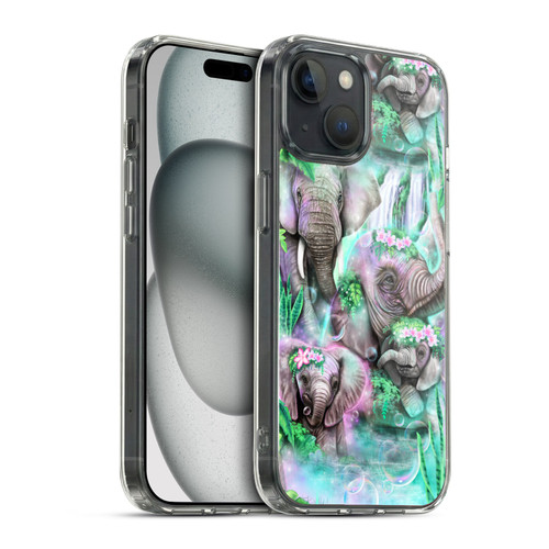 Sheena Pike Animals Daydream Elephants Lagoon Soft Gel Case for Apple iPhone 15 & MagSafe