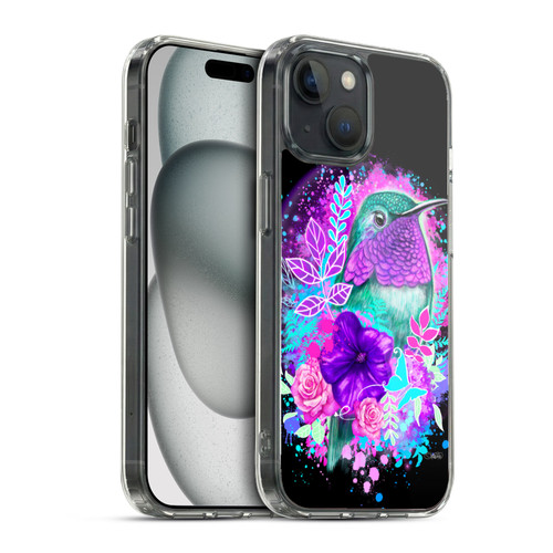 Sheena Pike Animals Purple Hummingbird Spirit Soft Gel Case for Apple iPhone 15 & MagSafe