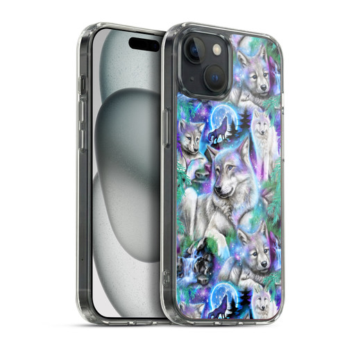 Sheena Pike Animals Daydream Galaxy Wolves Soft Gel Case for Apple iPhone 15 Plus & MagSafe