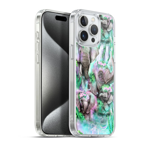 Sheena Pike Animals Daydream Elephants Lagoon Soft Gel Case for Apple iPhone 15 Pro Max & MagSafe