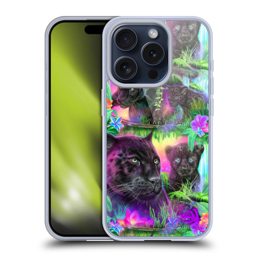 Sheena Pike Big Cats Daydream Panthers Soft Gel Case for Apple iPhone 15 Pro