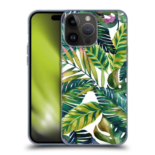 Mark Ashkenazi Banana Life Tropical Leaves Soft Gel Case for Apple iPhone 15 Pro Max