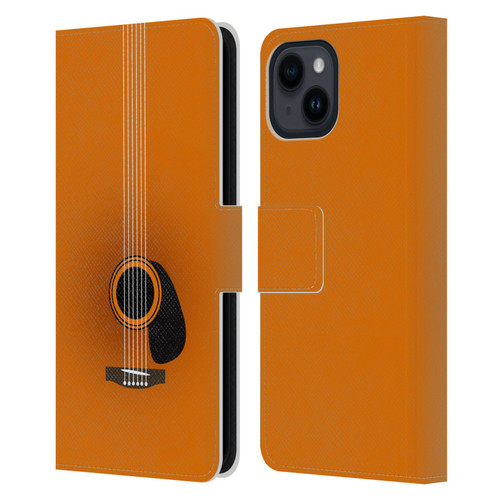 Mark Ashkenazi Music Guitar Minimal Leather Book Wallet Case Cover For Apple iPhone 15
