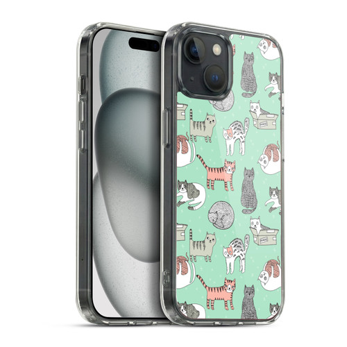 Andrea Lauren Design Animals Cats Soft Gel Case for Apple iPhone 15 Plus & MagSafe