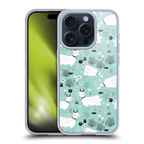 Andrea Lauren Design Animals Goats Soft Gel Case for Apple iPhone 15 Pro