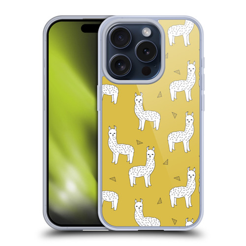 Andrea Lauren Design Animals Llama Soft Gel Case for Apple iPhone 15 Pro